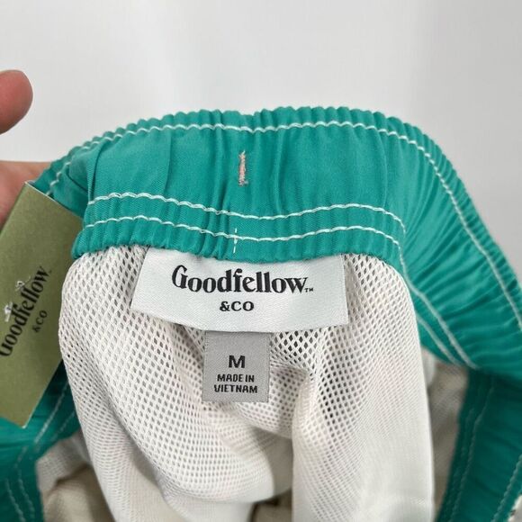 NWT Goodfellow and Co Swim Trunk Tropical Flamingo Print Green Mens Size Medium - Picture 8 of 9